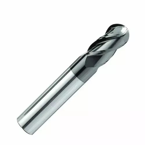 MIRANDA TOOLS Solid Carbide Ball Nose End Mill 4 Flute ALTIN Coated, Diameter 5 mm and Overall Length 50 mm