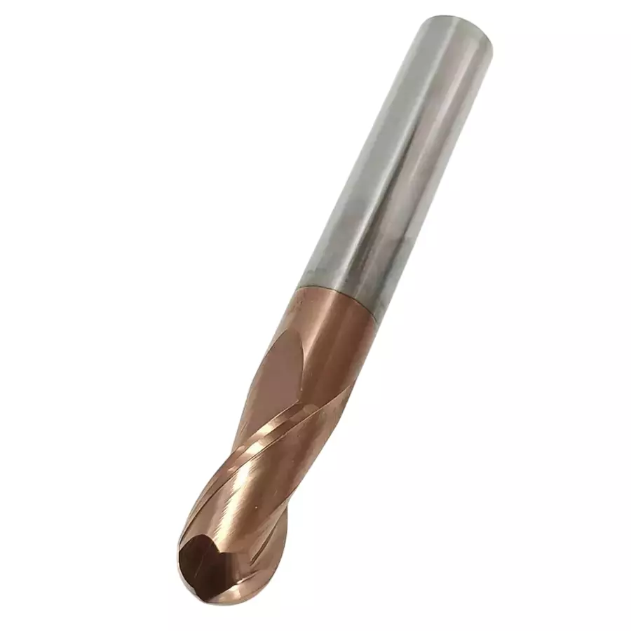 HD Carbide End Mill 4 Flute Ball Nose 8 mm Shank Diameter 60 mm Length for Slotting & Drilling Use