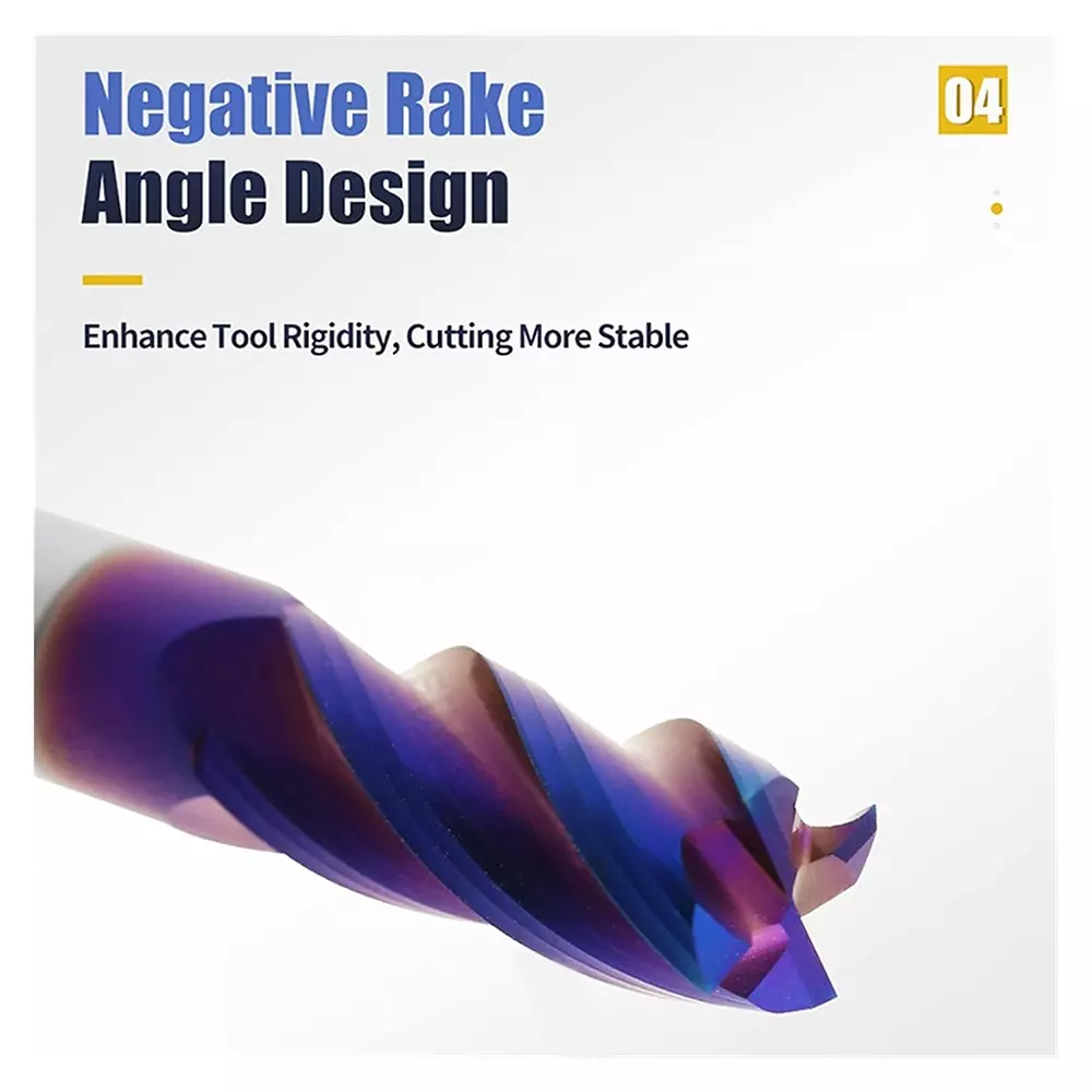 HD Carbide End Mill 2/4 Flute Flat E/M 8 mm Shank Diameter 100 mm Length for Slotting & Drilling Use