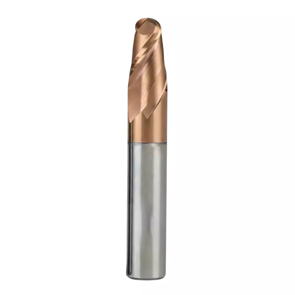 HD Carbide End Mill 2 Flute Ball Nose 6 mm Shank Diameter 50 mm Length for Slotting & Drilling Use