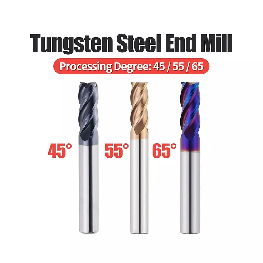 HD Carbide End Mill 2/4 Flute Flat E/M 1.5 mm Shank Diameter 50 mm Length for Slotting & Drilling Use