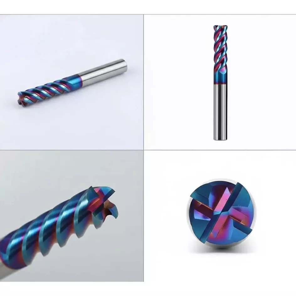 HD Carbide End Mill 2/4 Flute Flat E/M 2.5 mm Shank Diameter 50 mm Length for Slotting & Drilling Use