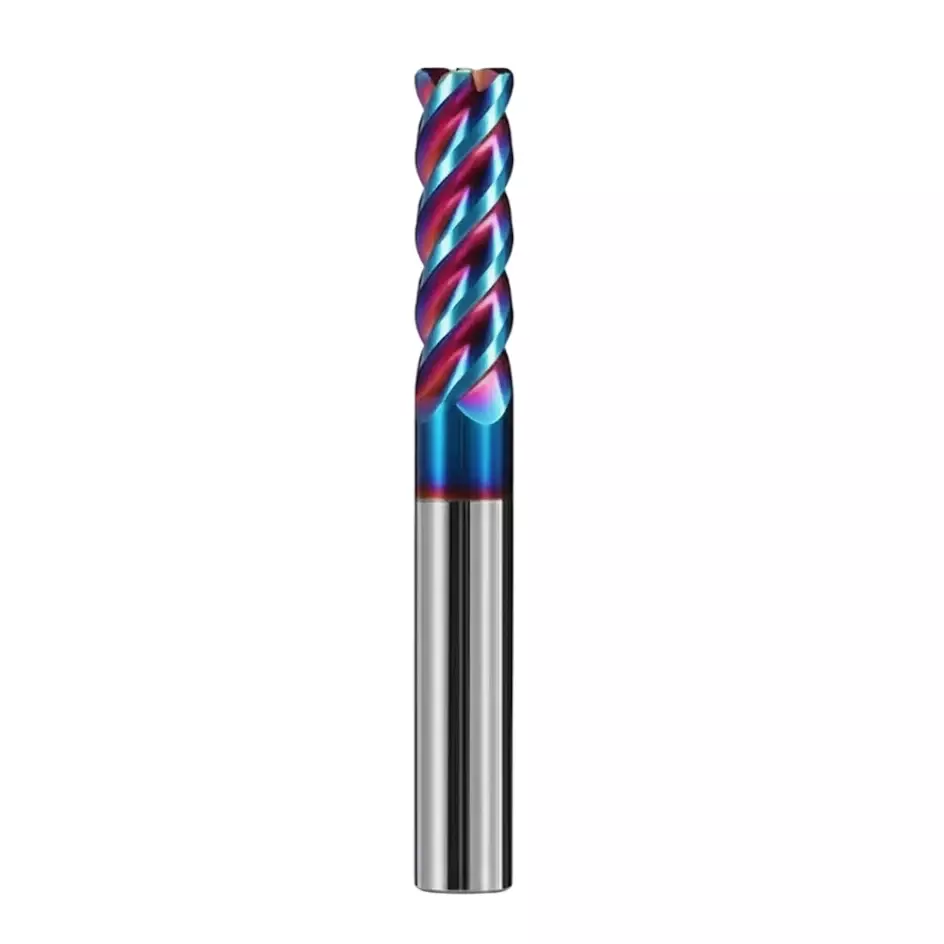 HD Carbide End Mill 4 Flute Ball Nose 1.5 mm Shank Diameter 50 mm Length for Slotting & Drilling Use