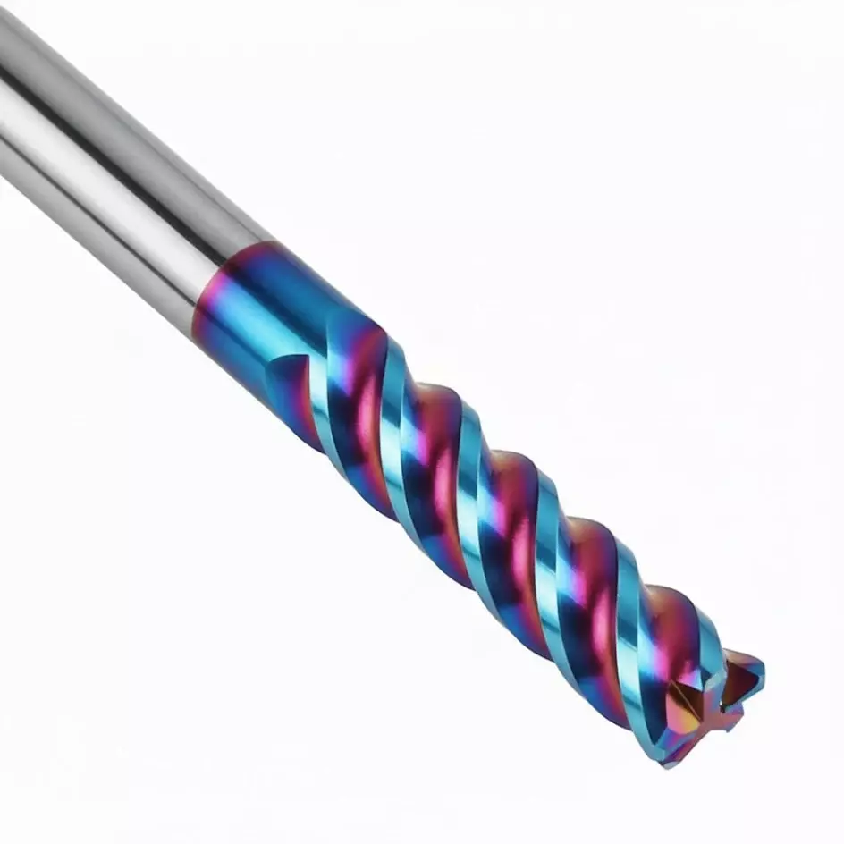 HD Carbide End Mill 4 Flute Ball Nose 4 mm Shank Diameter 100 mm Length for Slotting & Drilling Use