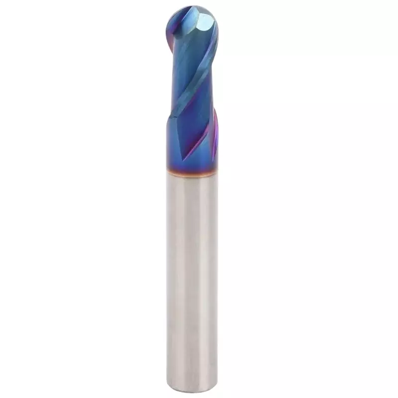 HD Carbide End Mill 2 Flute Ball Nose 14 mm Shank Diameter 80 mm Length for Slotting & Drilling Use