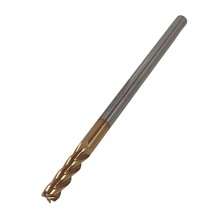 Geefun 55 HRC 45 Flute 14 mm Shank Dia 14x14x45x100 mm Corner Radius Carbide End Mill
