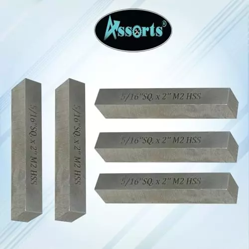 Assorts Cutting Tool Bit High Speed Steel 7.93x50.8 mm M2 Straight Shank (Pack of 5)