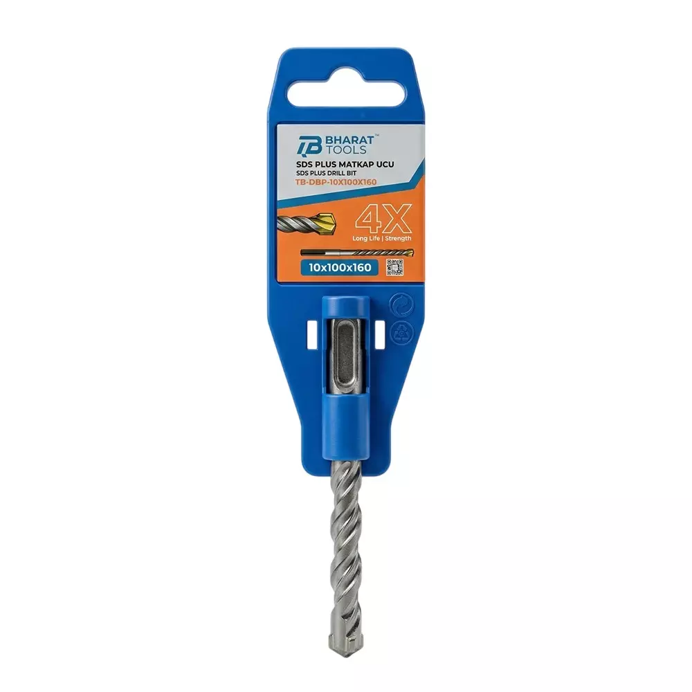 Bharat Tools TB DBP Drill Bit 10×100×160 mm Size Tungsten Carbide Tip Spiral Flute