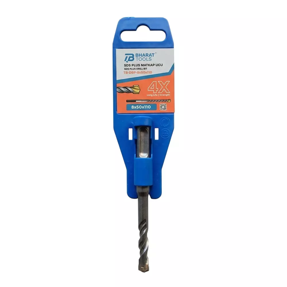 Bharat Tools TB DBP Drill Bit 8×50×110 mm Size Tungsten Carbide Tip Spiral Flute