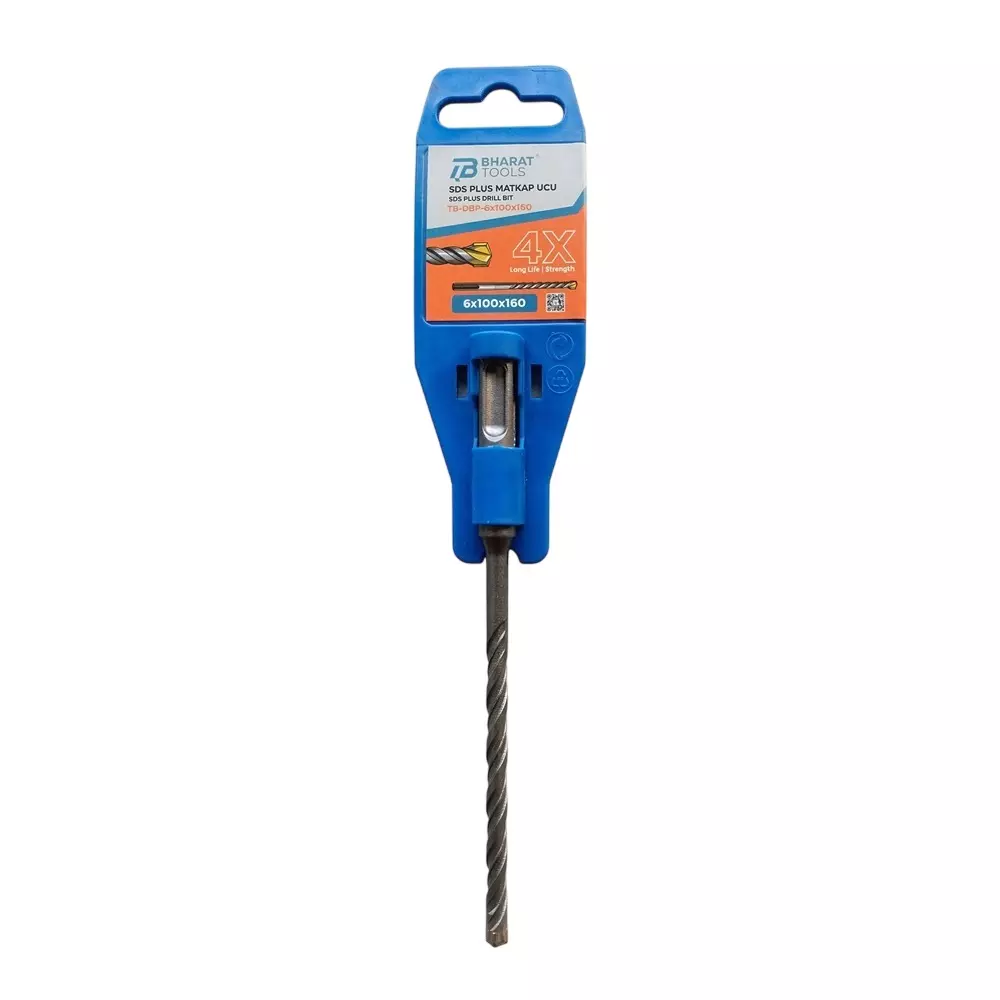 Bharat Tools TB DBP Drill Bit 6×100×160 mm Size Tungsten Carbide Tip Spiral Flute