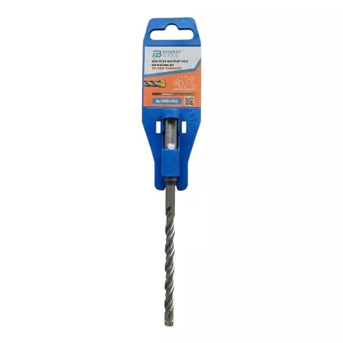 Bharat Tools TB DBP Drill Bit 8×100×160 mm Size Tungsten Carbide Tip Spiral Flute
