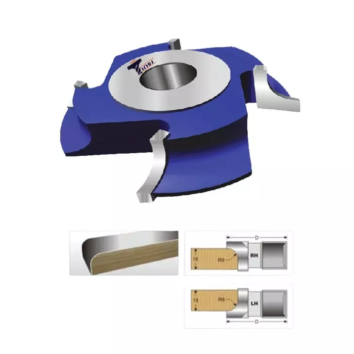 Timus TCT Brazed Corner Radius With Straight Trim Cutter TTB.CT.07, 125 mm Diameter x 30/35 mm Bore Size, TTB.CT.07.1812