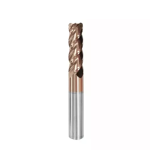 REZKA Corner Radius End Mill Solid Carbide High Performance Flat 55 HRC 3 mm Shank Dia 3 mm Dia & 50 mm Length (Pack of 3 Pcs)