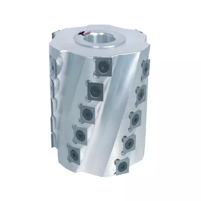 Timus Spiral Planning Cutter Head With TCT Replaceable Knives TTR.HC.26, 80 mm Diameter x 30/35 mm Bore Size & 60 mm Thickness, TTR.HC.26.8060