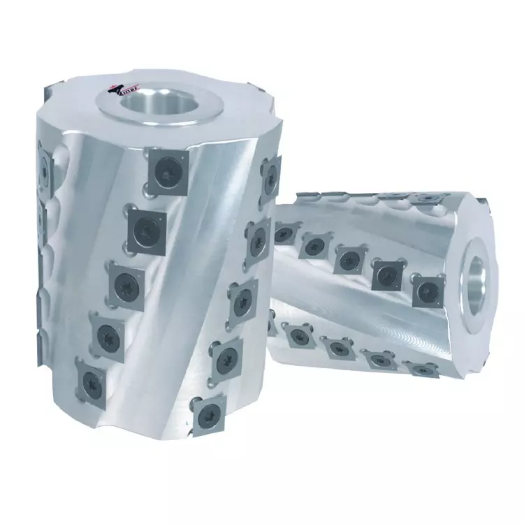 Timus Spiral Planning Cutter Head With TCT Replaceable Knives TTR.HC.26, 100 mm Diameter x 30/35 mm Bore Size & 50 mm Thickness, TTR.HC.26.1050