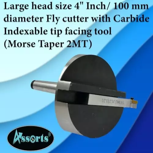 Assorts Fly Cutter with Carbide Inset Bit Tool Steel 100 mm Morse Taper 2MT Shank 12.7 mm