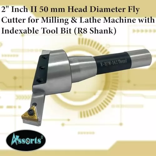 Assorts Fly Cutter with Carbide Inset Bit Tool Steel 50 mm R8 Shank 1.11 mm Drawbar