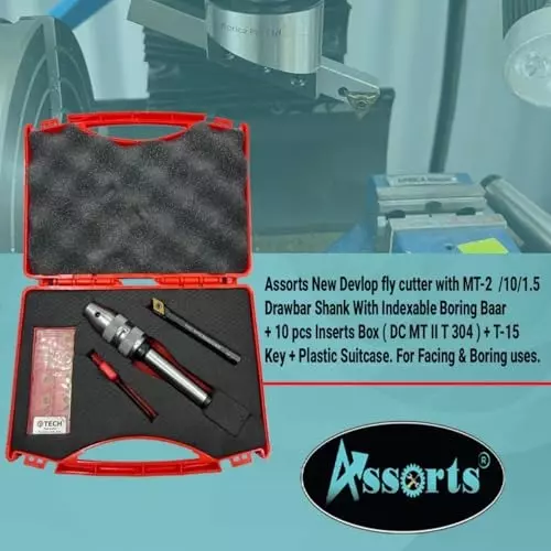 Assorts New Developed Fly Cutter Kit MT2 Shank 10/1.5 Drawbar