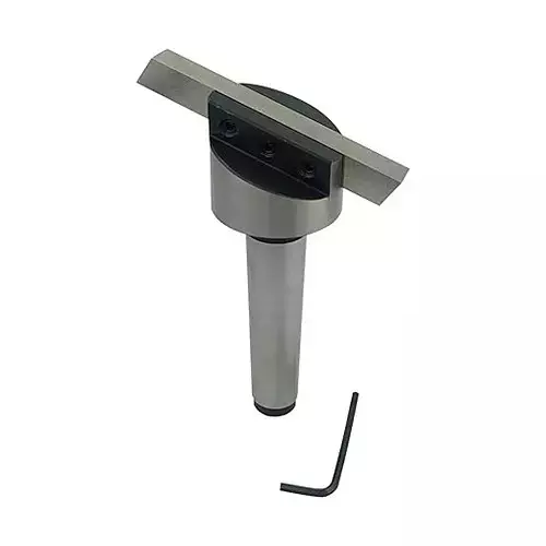 Buyohlic International Fly Cutter 2 inch (50 mm) Head Dia. 3MT Shank M12 x 1.75 mm Draw Bar with Replaceable Carbide Insert Bit Indexable Tool for Milling and Lathe Machine, ZB-YLKM-L3TU