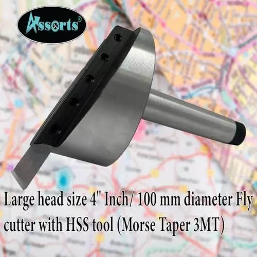 Assorts Fly Cutter with HSS Tool Bit Tool Steel 100 mm 3MT Shank M12x1.75 mm