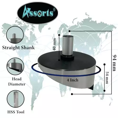 Assorts Fly Cutter with HSS Tool Bit Tool Steel 100 mm Straight Shank 19.05 mm