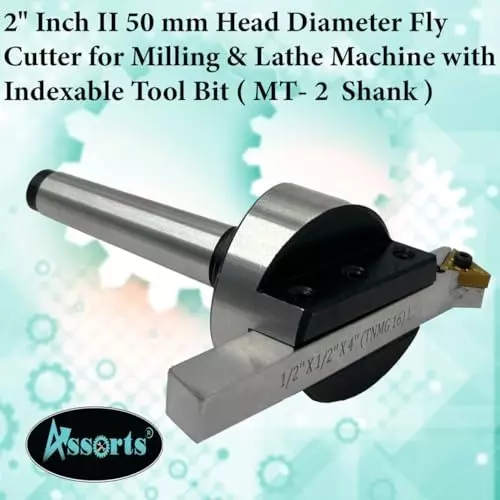 Assorts Fly Cutter with Carbide Inset Bit M10x1.5 mm Tool Steel 50 mm 2MT Shank 12.7 mm