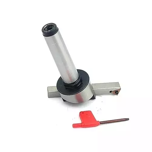 Buyohlic International Fly Cutter 2 inch (50 mm) Head Dia. R8 Shank 7/16 inch UNF (11.1 mm UNF) Draw Bar with Replaceable Carbide Insert Bit Indexable Tool for Milling and Lathe Machine, ALNFC2ITCWE4Variation