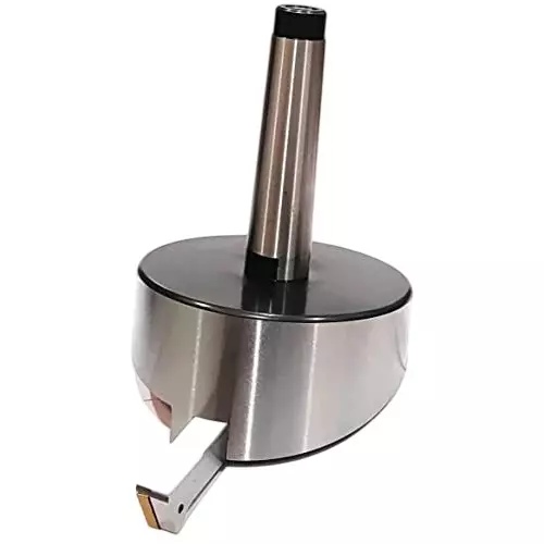 A.D INTERNATIONAL Fly Cutter with Chrome Plated Carbide Indexable Tip (TNMG16), 4 inch (100 mm) Diameter R8 Shank and 7/16 UNF Drawbar, PP-4932-O79V