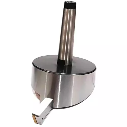 A.D INTERNATIONAL Fly Cutter with Chrome Plated Carbide Indexable Tip (TNMG16), 4 inch (100 mm) Diameter R8 Shank and 7/16 UNF Drawbar, PP-4932-O79V