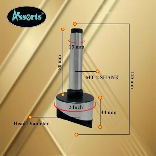 Assorts Fly Cutter with HSS Tool Bit Tool Steel 50 mm 2MT Shank 12.7 mm M10x1.5 mm