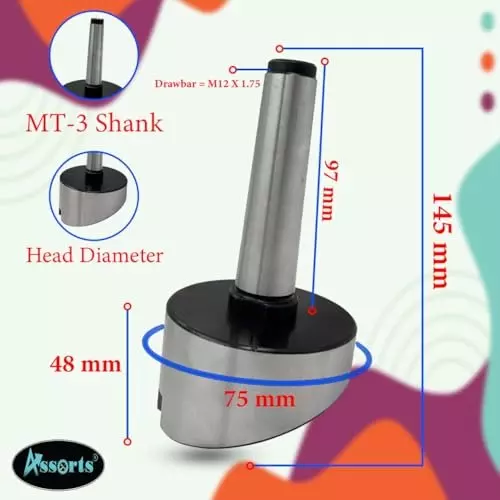 Assorts Fly Cutter 3MT Shank M12x1.75 mm for Milling & Lathe Machine