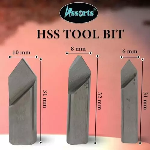 Assorts Fly Cutter Tool Steel 9.5 mm Straight Shank HSS Tool Bit