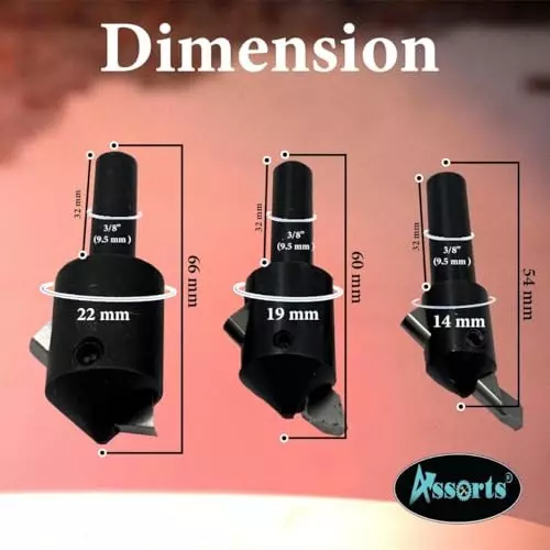 Assorts Fly Cutter Tool Steel 9.5 mm Straight Shank HSS Tool Bit