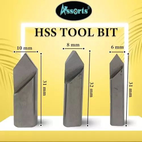 Assorts Fly Cutter Tool Steel 10 mm Straight Shank HSS Tool Bit