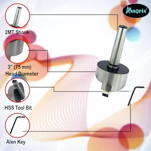 Assorts Fly Cutter 2MT Shank M10 x 1.5 mm for Milling & Lathe Machine