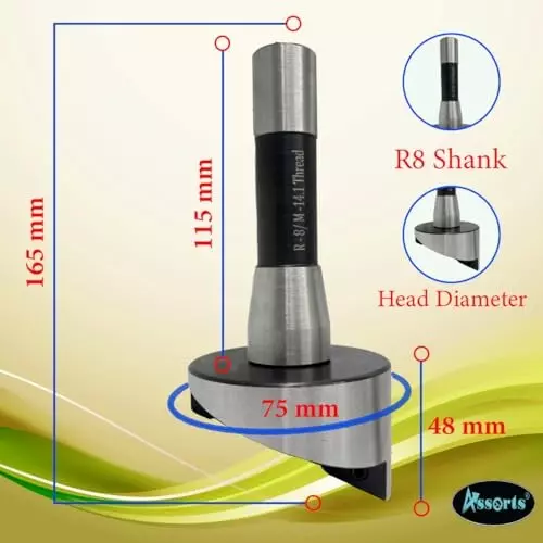 Assorts Fly Cutter R8 Shank 7/16 Inch Drawbar for Milling & Lathe Machine