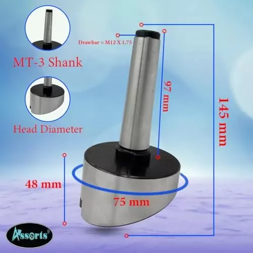 Assorts Fly Cutter MT-3 Shank M12x1.75 mm for Milling & Lathe Machine