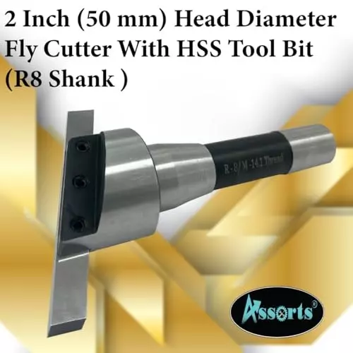 Assorts Fly Cutter with HSS Tool Bit Tool Steel 50 mm R8 Shank 1.11 mm Drawbar