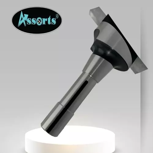 Assorts Fly Cutter 63.5 mm (2.5 Inch) Head Dia with 1/2x1/2x4 Inch MT2 HSS Tool Bit R8 Shank 7/16 Inch UNF Drawbar
