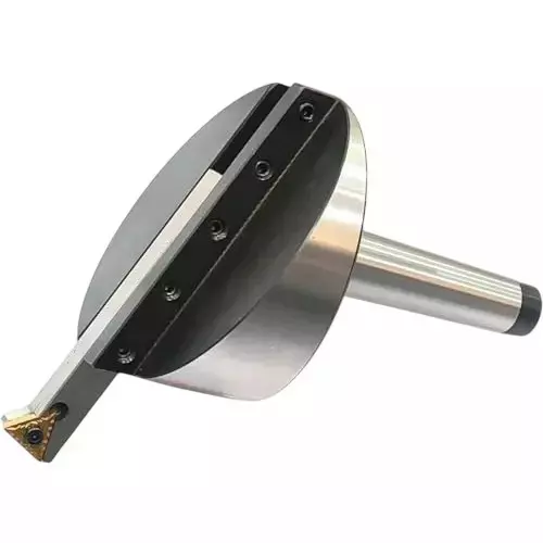 Buyohlic International Fly Cutter with Chrome Plated Carbide Indexable Tip (TNMG16), 4 inch (100 mm) Diameter R8 Shank and 7/16 UNF Drawbar, PP-4932-O79V