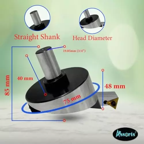 Assorts Fly Cutter Straight Shank 3/4 Inch with Replaceable Carbide Insert Indexable Tool