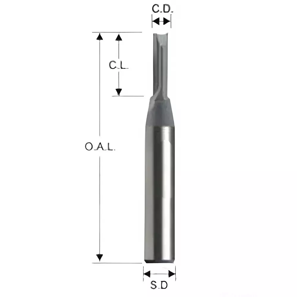 Timus Straight Bit With Solid Carbide Insert (Steel Shank) TT.INS 3 mm Cutting Diameter x 60 mm Overall Length, TT.INS.03.15.6