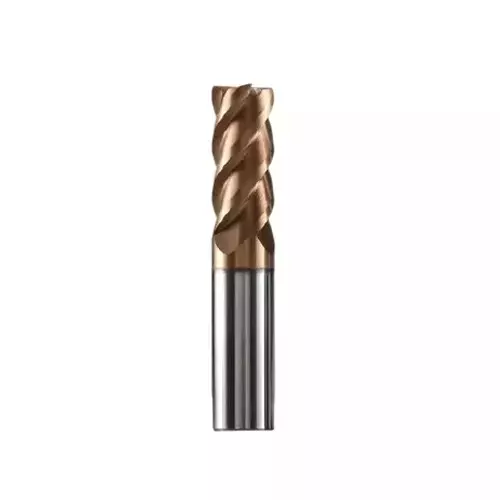 REZKA End Mill Solid Carbide High Performance Flat 4 Flutes 55 HRC 4 mm Shank Dia 4 mm Dia & 50 mm Length (Pack of 3 Pcs)