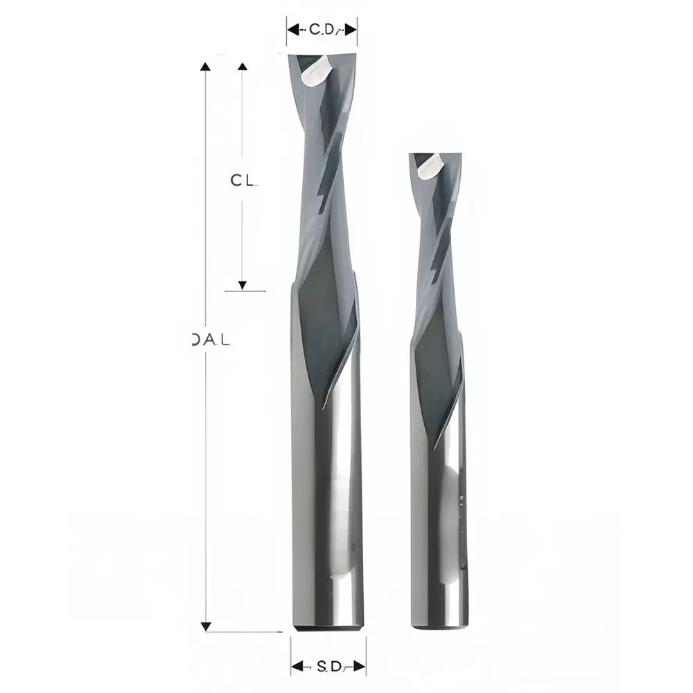 Timus Solid Carbide Spiral Bit TT.TFS 5 mm Cutting Diameter x 20 mm Cutting Length, TT.TFS.05.20