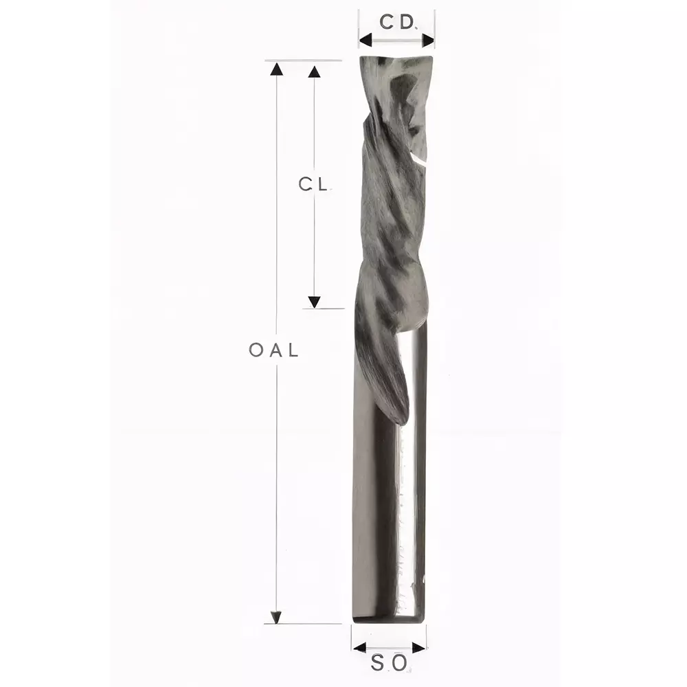 Timus Solid Carbide Up & Down Cut Spiral Bit TT.UDS 12 mm Cutting Diameter x 90 mm Overall Length, TT.UDS.12.32