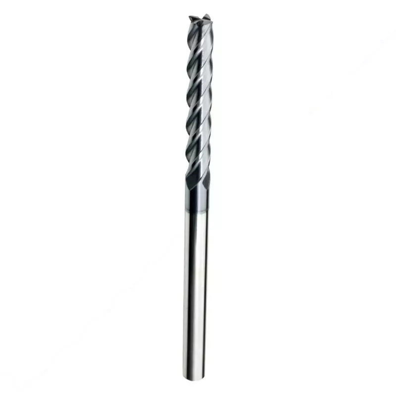MIRANDA TOOLS Solid Carbide End Mill Long Length 4 Flute ALTIN Coated, Diameter 1 mm and Overall Length 50 mm