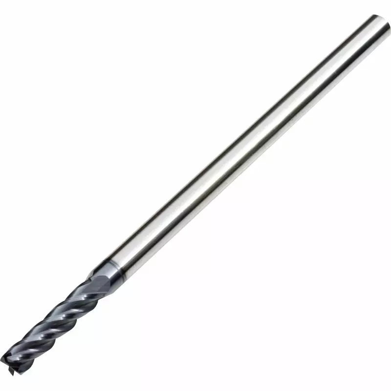 MIRANDA TOOLS Solid Carbide End Mill Extra Long Length 4 Flute ALTIN Coated, Diameter 5 mm and Overall Length 100 mm