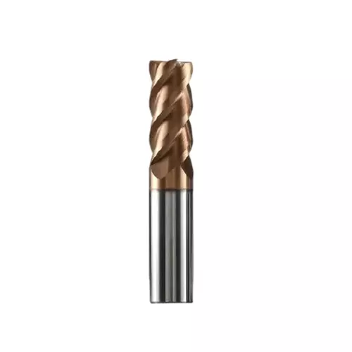 REZKA End Mill Solid Carbide High Performance Flat 4 Flutes 55 HRC 8 mm Shank Dia 8 mm Dia & 150 mm Length
