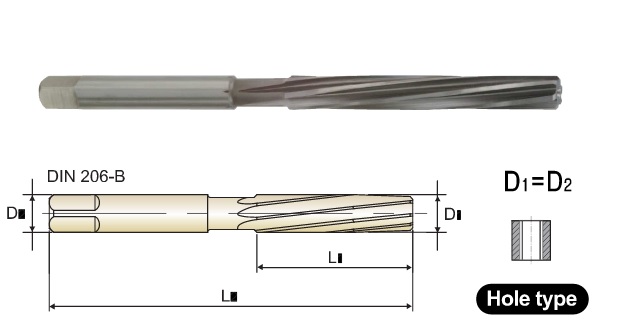 YG1 Tapered Hand Reamers Spiral Flutes Hss