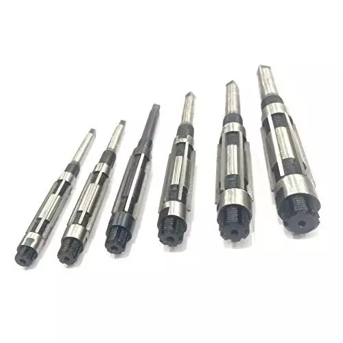 Assorts Adjustable Hand Reamer Set of 6 Pcs High Carbon Steel 389.128 to 21.431 mm, H4 to H9